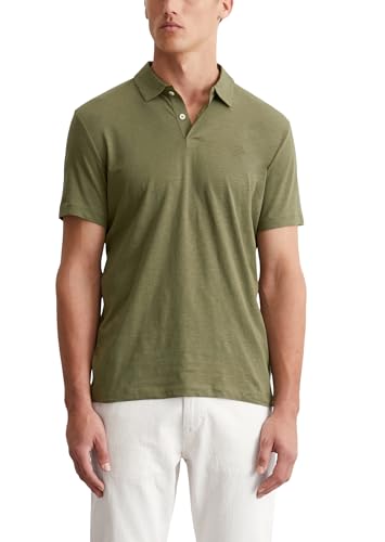 Marc O'Polo Herren Kurzarm-Poloshirt aus Bio-Baumwolle Shaped Fit, Grün (Oak Ash), S von Marc O'Polo