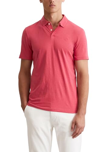 Marc O'Polo Herren Kurzarm-Poloshirt aus Bio-Baumwolle Shaped Fit, Rosa (Raspberry Pink), L von Marc O'Polo