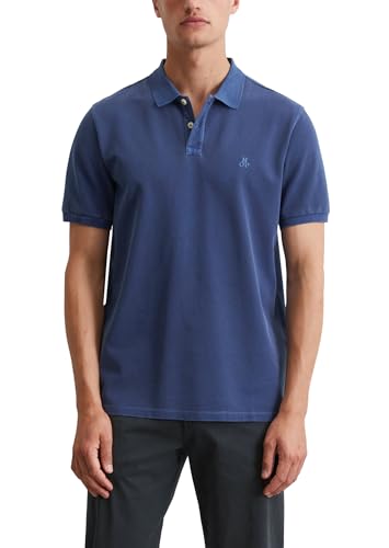Marc O'Polo Herren Kurzarm-Poloshirt aus Bio-Baumwolle klassisch, Blau (Iris Ink), 3XL von Marc O'Polo