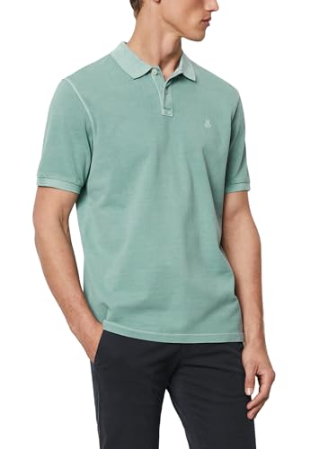 Marc OߴPolo Herren Kurzarm-Poloshirt aus Bio-Baumwolle klassisch, Türkis (Midnight Moss), S von Marc O'Polo