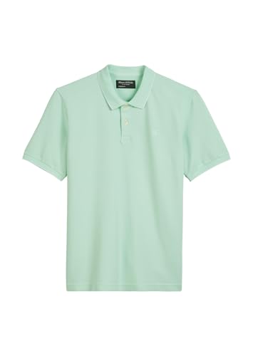 Marc O'Polo Herren Kurzarm-Poloshirt mit Stretch-Anteil Regular Fit, Grün (Dusty Aqua), 3XL von Marc O'Polo