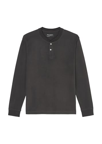 Marc O'Polo Herren Langarmshirt aus Bio-Baumwolle Basic, Grau (Broken Graphite), L von Marc O'Polo