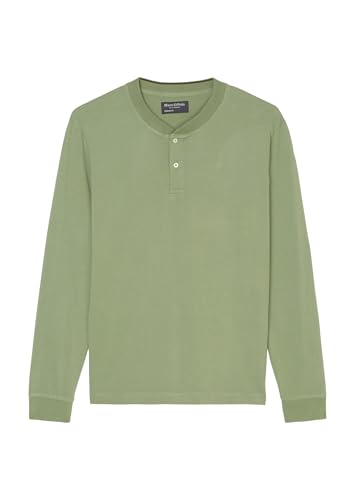 Marc O'Polo Herren Langarmshirt aus Bio-Baumwolle Basic, Grün (Victorian Mist), XL von Marc O'Polo