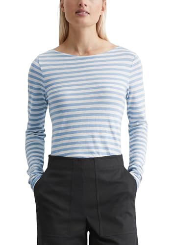 Marc O'Polo Herren Langarmshirt aus Bio-Baumwolle gestreift, Blau (Multi/Fresh Sky), M von Marc O'Polo