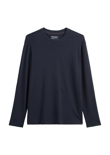 Marc O'Polo Herren Langarmshirt mit Rundhalsausschnitt Regular Fit, Blau (Dark Navy), S von Marc O'Polo