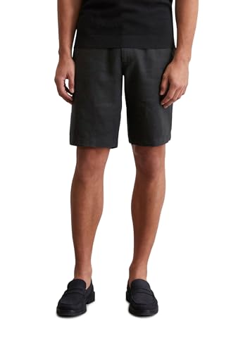 Marc O'Polo Herren Leinenshorts Knielang leicht, Schwarz (Black), 32 von Marc O'Polo