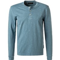 Marc O'Polo Herren Longsleeve blau Baumwolle von Marc O'Polo