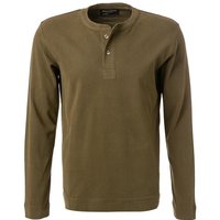 Marc O'Polo Herren Longsleeve grün Baumwolle von Marc O'Polo