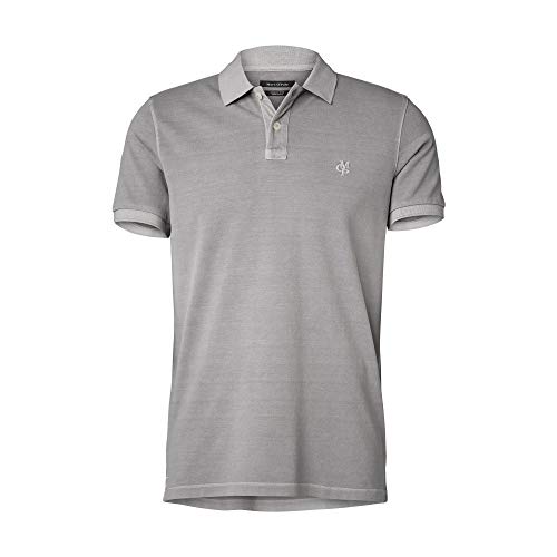 Marc O'Polo Herren Kurzarm-Poloshirt aus Bio-Baumwolle Regular Fit, Grau (Griffin), S von Marc O'Polo
