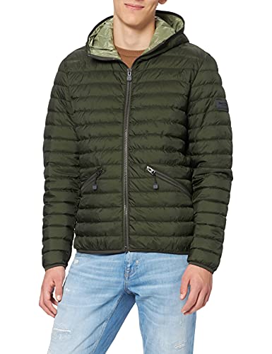 Winterliche Herren Jacke mit Kapuze, Jacke mit wasserabweisender Oberfläche, Herren Steppjacke mit Ripstop, Farbe:428, Gr.M von Marc O'Polo