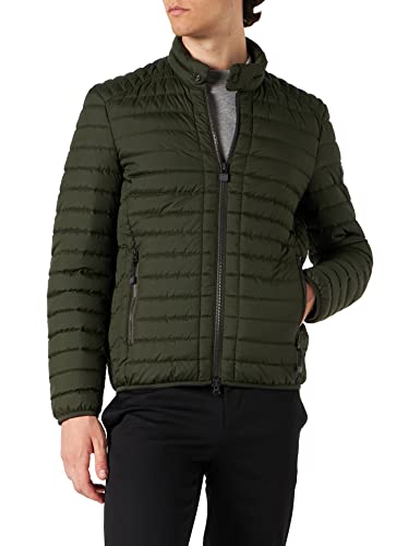 Marc O'Polo Herren Lässige Jacke im Biker-Look, Jacke mit wasserabweisender Oberfläche, Marc O'Polo Herren Steppjacke mit Ripstop, 428 Grün, M von Marc O'Polo