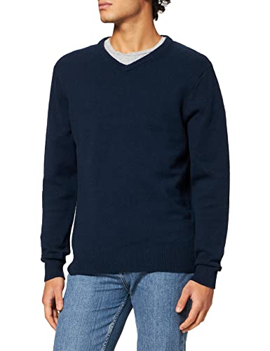 Marc O'Polo Herren M29506060158 Pullover, Blau (Total Eclipse 896), Small (Herstellergröße: S) von Marc O'Polo