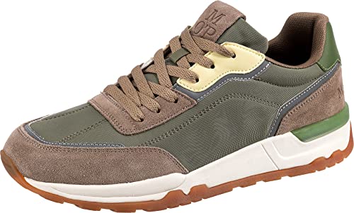 Marc O'Polo Herren Mod. Peter 6D Sneaker, oliv combi, 43 EU von Marc O'Polo