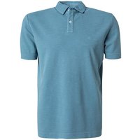 Marc O'Polo Herren Polo-Shirt blau Baumwoll-Piqué von Marc O'Polo