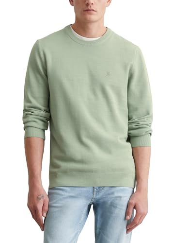 Marc O'Polo Herren Pullover aus Bio-Baumwolle mit Rundhalsausschnitt, Grün (Luscious Moss), XXL von Marc O'Polo