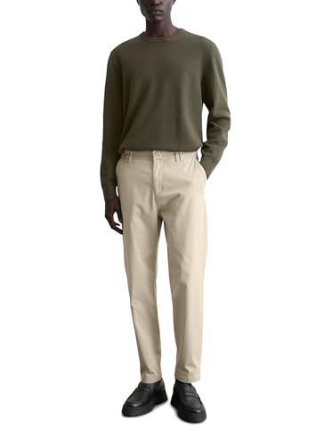 Marc O'Polo Herren Pullover aus Bio-Baumwolle mit Rundhalsausschnitt, Grün (Neverland Iron), M von Marc O'Polo