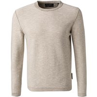 Marc O'Polo Herren Pullover beige Baumwolle-Leinen unifarben von Marc O'Polo