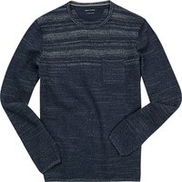 Marc O'Polo Herren Pullover blau Baumwolle unifarben von Marc O'Polo