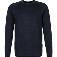 Marc O'Polo Herren Pullover blau Baumwolle unifarben von Marc O'Polo