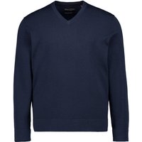 Marc O'Polo Herren Polo Pullover blau Wolle unifarben von Marc O'Polo