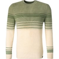 Marc O'Polo Herren Pullover grün Baumwolle gestreift von Marc O'Polo