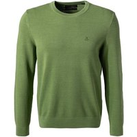 Marc O'Polo Herren Pullover grün Baumwolle unifarben von Marc O'Polo