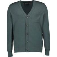 Marc O'Polo Herren Cardigan grün Wolle unifarben von Marc O'Polo