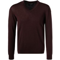 Marc O'Polo Herren Pullover rot Wolle unifarben von Marc O'Polo