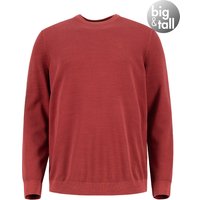 Marc O'Polo Herren Pullover rot Baumwolle unifarben von Marc O'Polo