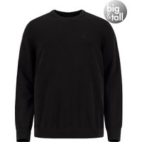 Marc O'Polo Herren Pullover schwarz Baumwolle unifarben von Marc O'Polo