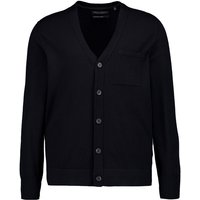 Marc O'Polo Herren Cardigan schwarz Wolle unifarben von Marc O'Polo