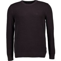 Marc O'Polo Herren Pullover schwarz Baumwolle unifarben von Marc O'Polo