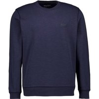 Marc O'Polo Herren Sweatshirt blau Baumwolle unifarben von Marc O'Polo