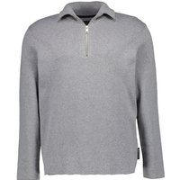 Marc O'Polo Herren Troyer grau Baumwolle unifarben von Marc O'Polo