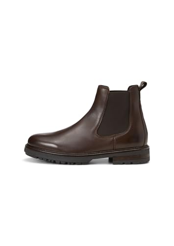Marc OߴPolo Herren Chelsea Boots aus Leder zum Schlupfen, Braun (Dark Brown), 40 von Marc O'Polo