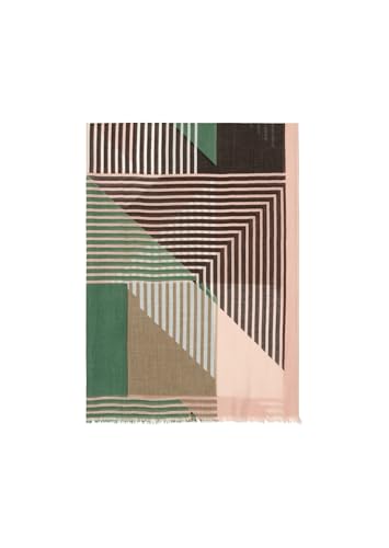 Marc O'Polo Herren Schal mit Allover-Print Rechteckformat, Mehrfarbig (Multi/Smooth Green), One Size von Marc O'Polo