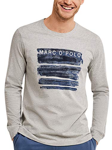 Marc O'Polo Herren Schlafanzugoberteil Shirt Crew-Neck - 164107, Größe Herren:XL, Farbe:Silbergrau-Melange von Marc O'Polo