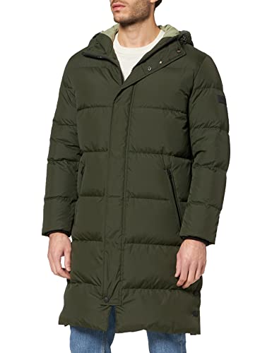 Marc O'Polo Herren Steppmantel mit Daunen-Federn-Füllung, Wintermantel aus wasserabweisendem Material, Daunenmantel im Puffer-Stil, Grün (Grün 428), L von Marc O'Polo