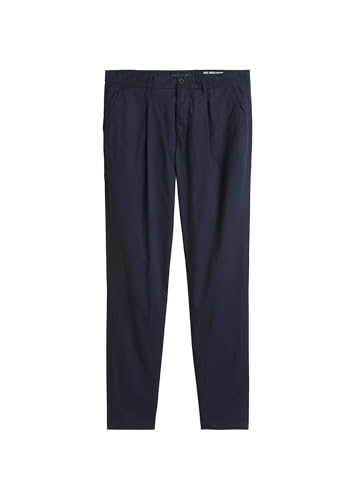 Marc O'Polo Herren Stoffhose mit Stretch-Anteil Tapered Fit, Blau (Dark Navy), W34/L32 von Marc O'Polo