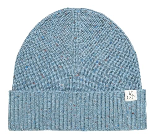 Marc O'Polo Herren Strickmütze aus Woll-Mix Beanie, Blau (Meltwater), One Size von Marc O'Polo