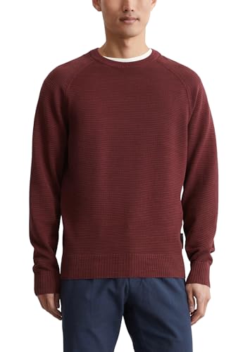 Marc OߴPolo Herren Strickpullover aus Bio-Baumwolle mit Rundhalsausschnitt, Rot (Wine Berry), XXL von Marc O'Polo