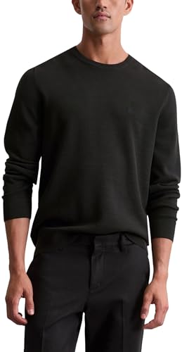 Marc OߴPolo Herren Strickpullover mit Rundhalsausschnitt Regular Fit, Schwarz (Black), XL von Marc O'Polo