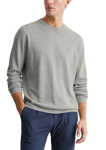 Marc O'Polo Herren Strickpullover mit Rundhalsausschnitt klassisch, Grau (Light Grey Melange), XXL von Marc O'Polo