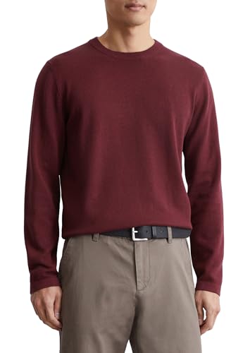 Marc O'Polo Herren Strickpullover mit Rundhalsausschnitt klassisch, Rot (Wine Berry), S von Marc O'Polo