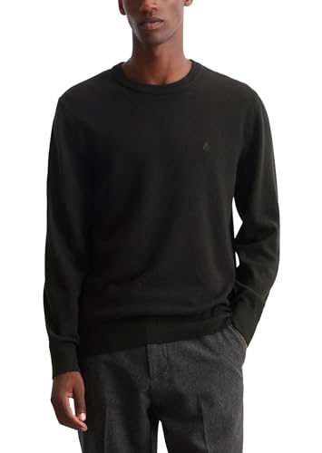 Marc O'Polo Herren Strickpullover mit Rundhalsausschnitt klassisch, Schwarz (Black), XXL von Marc O'Polo