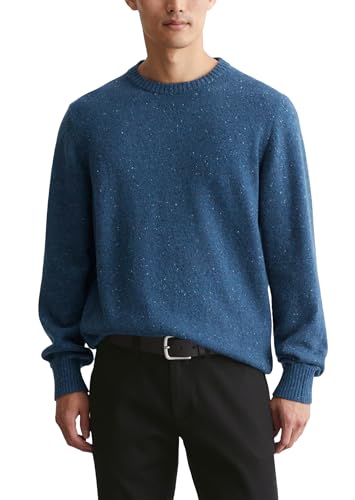 Marc O'Polo Herren Strickpullover mit Rundhalsausschnitt weich, Blau (Navy Gray), S von Marc O'Polo