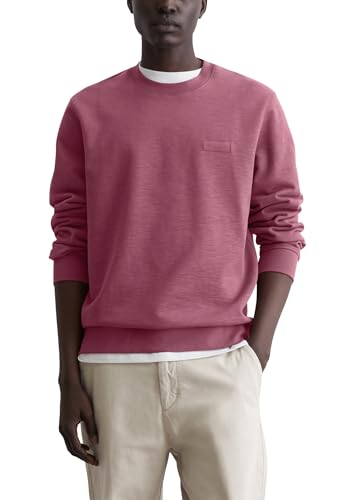 Marc O'Polo Herren Sweatshirt aus Bio-Baumwolle Regular Fit, Lila (Soft Mauve), XL von Marc O'Polo