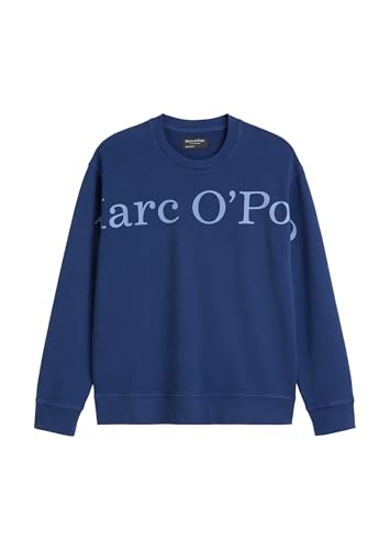 Marc O'Polo Herren Sweatshirt aus Bio-Baumwolle mit Rundhalsausschnitt, Blau (Iris Ink), M von Marc O'Polo