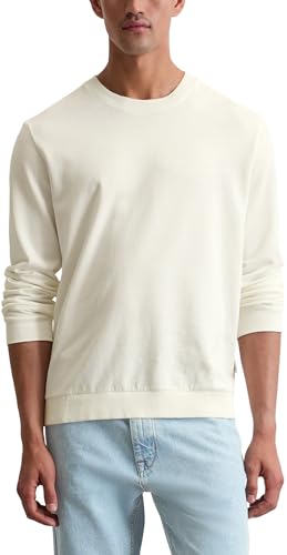 Marc O'Polo Herren Sweatshirt aus Bio-Baumwolle mit Rundhalsausschnitt, Cremefarben (Egg White), M von Marc O'Polo