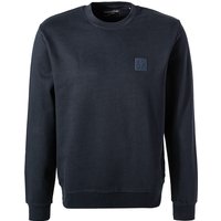 Marc O'Polo Herren Sweatshirt blau Baumwolle unifarben von Marc O'Polo